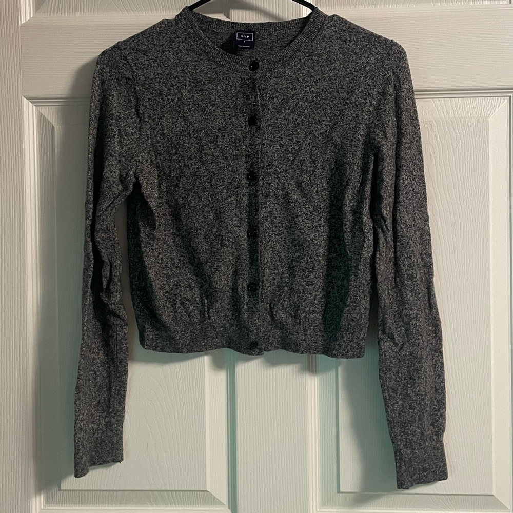 GAP Charcoal Knit Cardigan